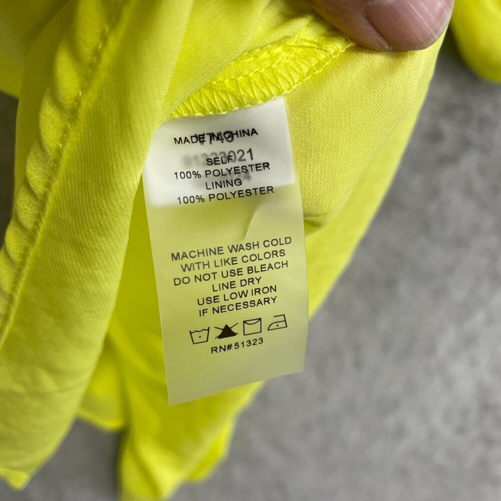 Vince Camuto Women's S Yellow Balloon Sleeve Top - Picture 7 of 8